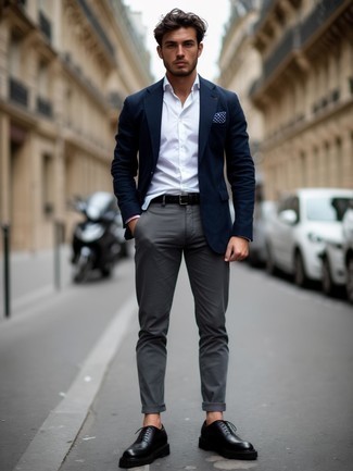 Какие пиджаки носить с черными туфлями дерби