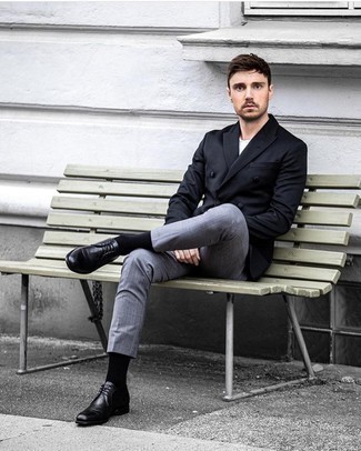 Какие пиджаки носить с черными туфлями дерби