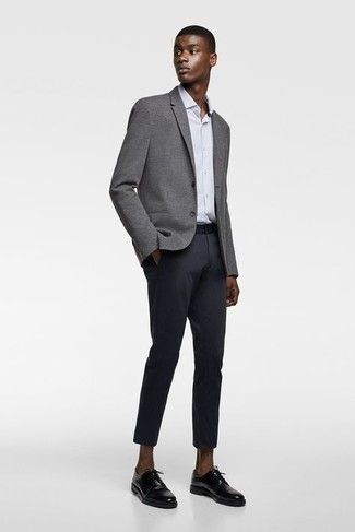 Какие пиджаки носить с черными туфлями дерби