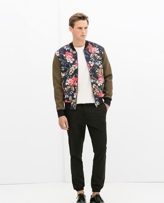 Какие бомберы носить с черными туфлями дерби