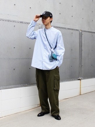 Какие брюки карго носить с черными туфлями дерби