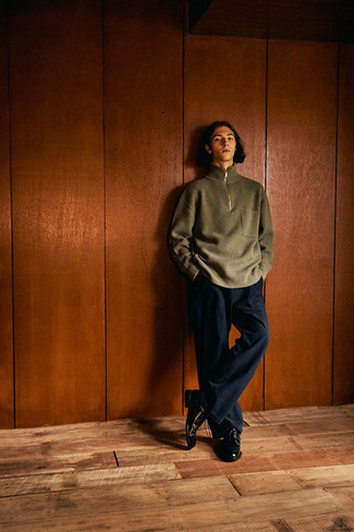 С чем носить черные туфли дерби