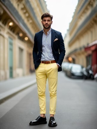 С чем носить черные туфли дерби