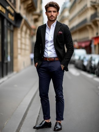 С чем носить черные туфли дерби