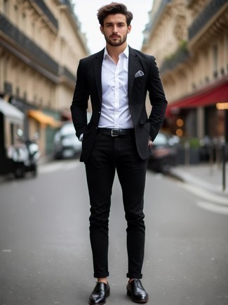 С чем носить черные туфли дерби