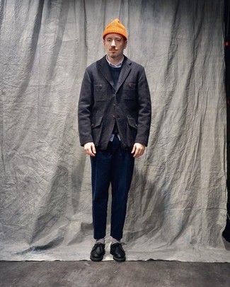 Какие пиджаки носить с черными ботинками дезертами