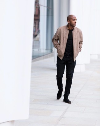 Какие бомберы носить с черными ботинками дезертами