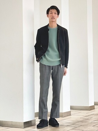 Какие бомберы носить с черными ботинками дезертами