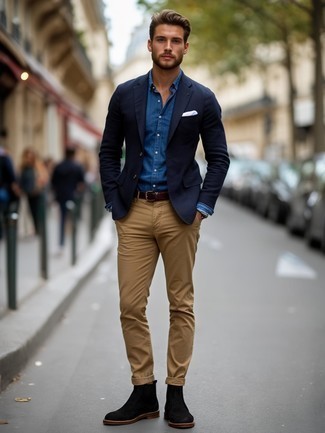 Какие брюки чинос носить с черными ботинками дезертами