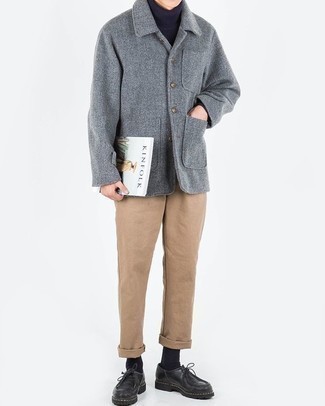 Какие водолазки носить с черными ботинками дезертами