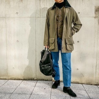 Какие водолазки носить с черными ботинками дезертами