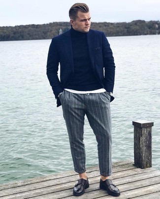 С чем носить черные монки с двумя ремешками