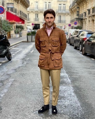 С чем носить черные лоферы с вышивкой мужчине