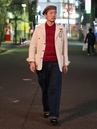 С чем носить черные лоферы с вышивкой мужчине