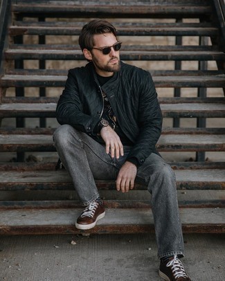 С чем носить черную полевую куртку