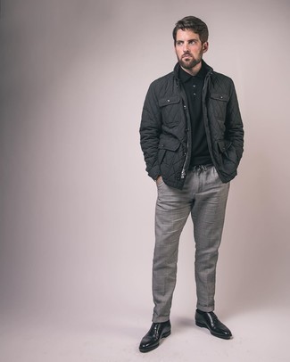 С чем носить черную полевую куртку