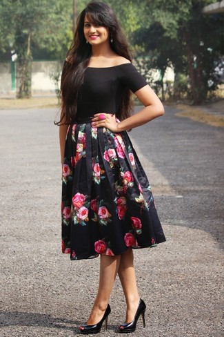 Какие туфли носить с черной пышной юбкой