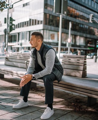 С чем носить черную куртку без рукавов мужчине