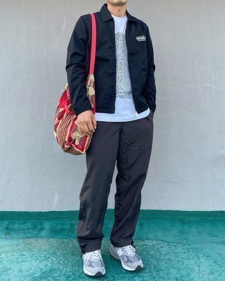 Какие кроссовки носить с черной курткой харрингтон