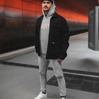 С чем носить черную куртку харрингтон