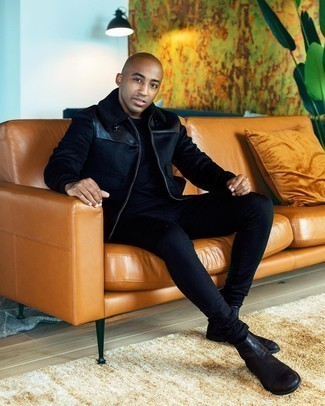 С чем носить черную куртку харрингтон