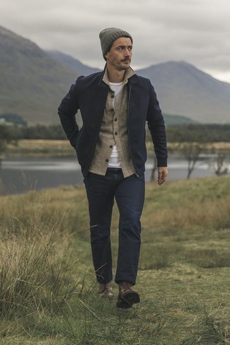 С чем носить черную куртку харрингтон