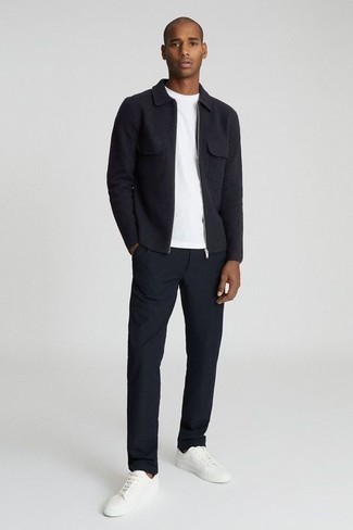 С чем носить черную куртку харрингтон