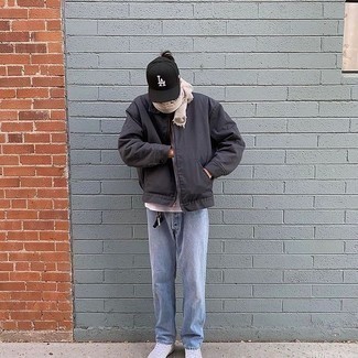 С чем носить черную куртку харрингтон