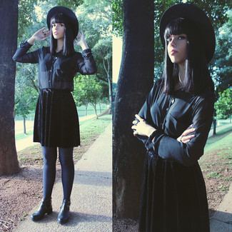 С чем носить черную шляпу женщине