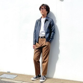 Какие куртки харрингтон носить с черными высокими кедами