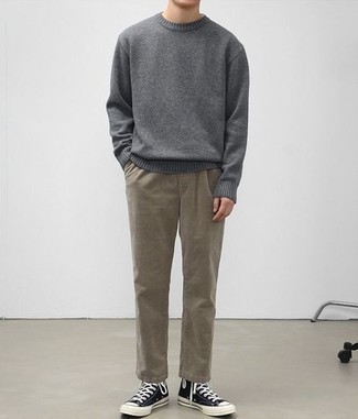 С чем носить черные высокие кеды мужчине