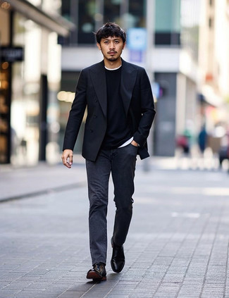 С чем носить черную куртку мужчине