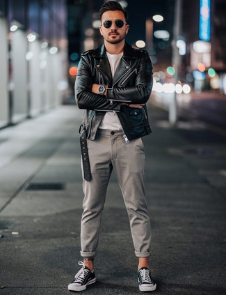 С чем носить черную куртку мужчине