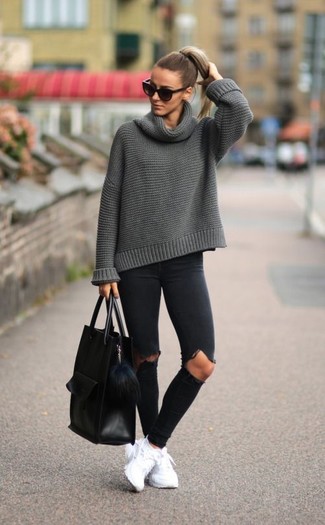 Какие кроссовки носить с черными джинсами женщине