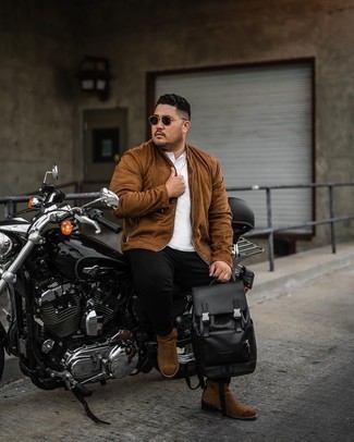 Какие бомберы носить с черными джинсами мужчине