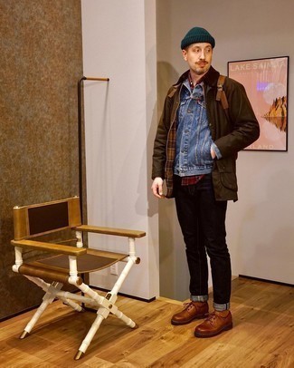 Какие джинсовые куртки носить с черными джинсами мужчине