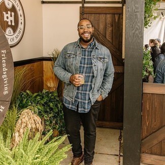 Какие джинсовые куртки носить с черными джинсами мужчине