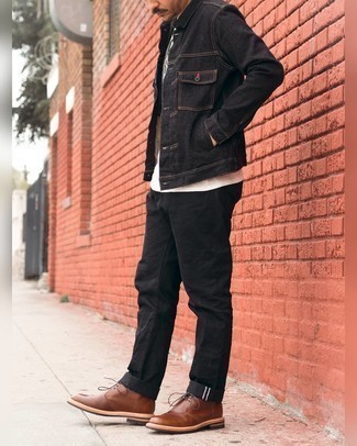 Какие джинсовые куртки носить с черными джинсами мужчине