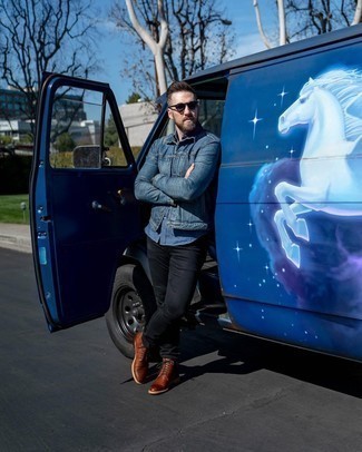 Какие джинсовые куртки носить с черными джинсами мужчине