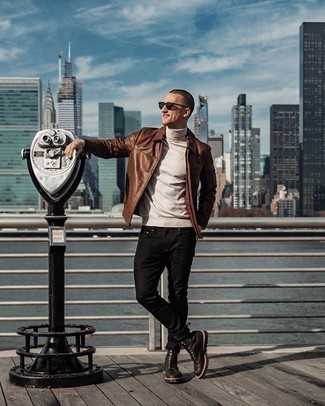 Какие куртки харрингтон носить с черными джинсами