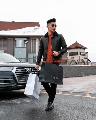 Какие куртки харрингтон носить с черными джинсами