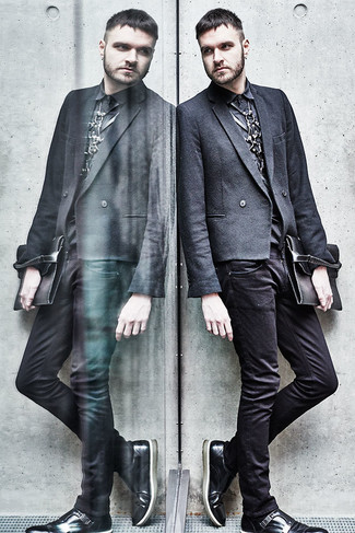 Какие монки носить с черными джинсами