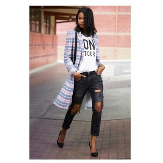 Какие туфли носить с черными джинсами