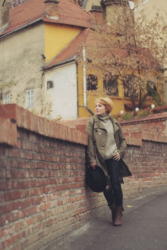 Какие плащи носить с черными джинсами женщине