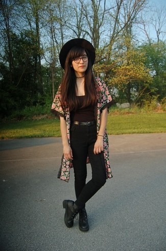 С чем носить черный кожаный ремень женщине