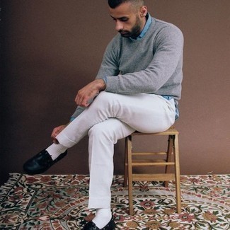 С чем носить черные кожаные топсайдеры