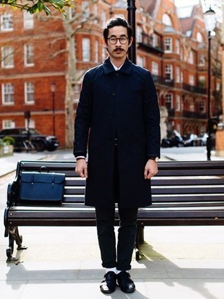 С чем носить черные кожаные монки с двумя ремешками