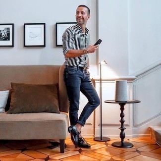 С чем носить черные кожаные монки с двумя ремешками