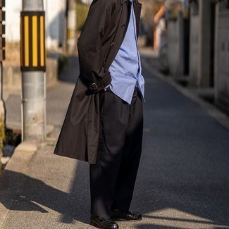 С чем носить черные кожаные лоферы мужчине