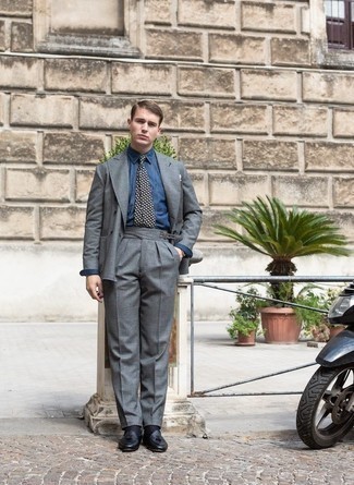 С чем носить черные кожаные лоферы с кисточками